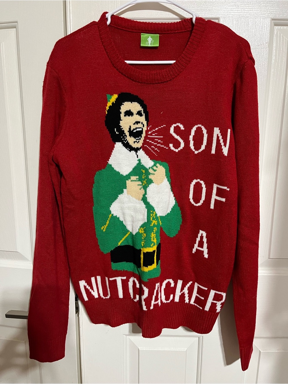 ELF Red Holiday Crewneck Sweater with Green Graphic
18-12 ABCD